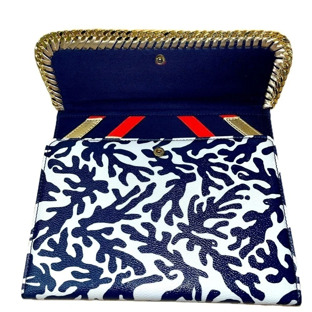 Lilly Pulitzer chain link iPad Tablet Case Treasure, Blue, White & Gold